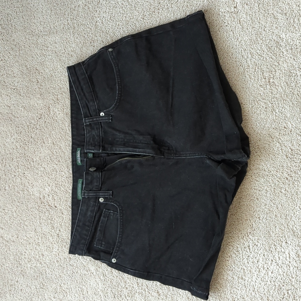Wild Fable Black Denim Highest Rise Mom Shorts